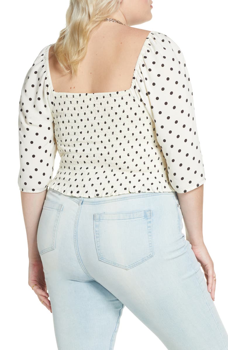 BP. x Claudia Sulewski Print Smocked Top, Alternate, color, 