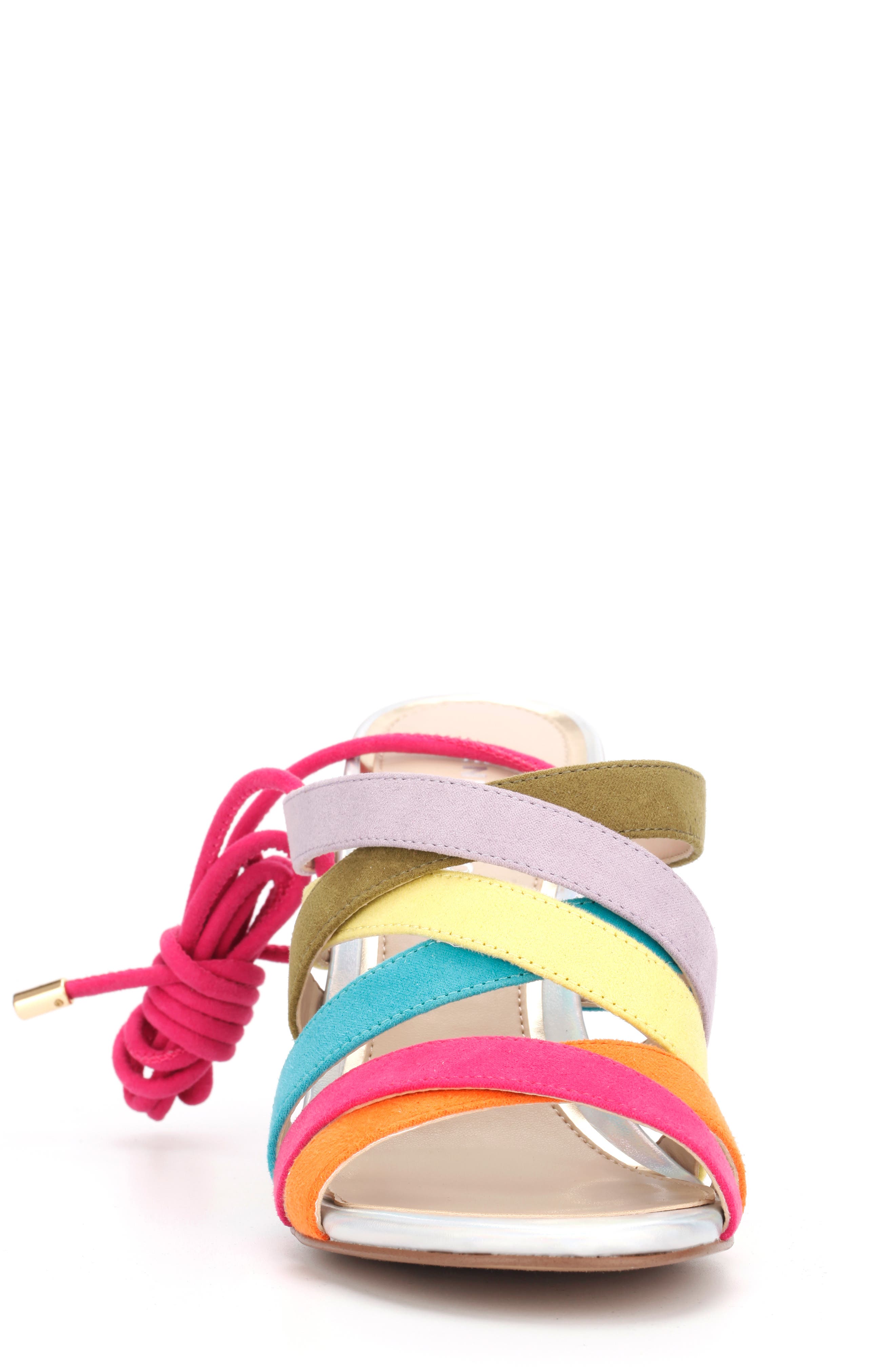 Beatrix 85 X Band Wrap Sandal, Alternate, color, BEET MULTI