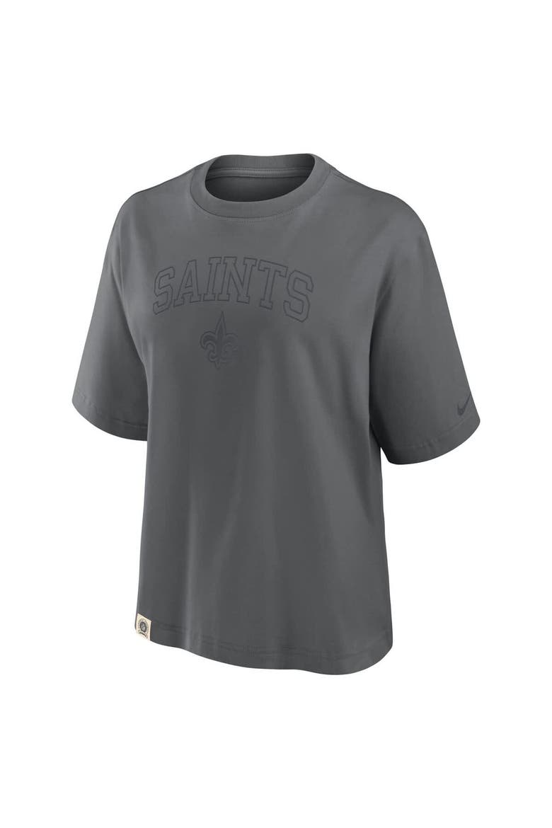 Women's Nike Charcoal New Orleans Saints Glory Arch Boxy T-Shirt, Alternate, color, Charcoal