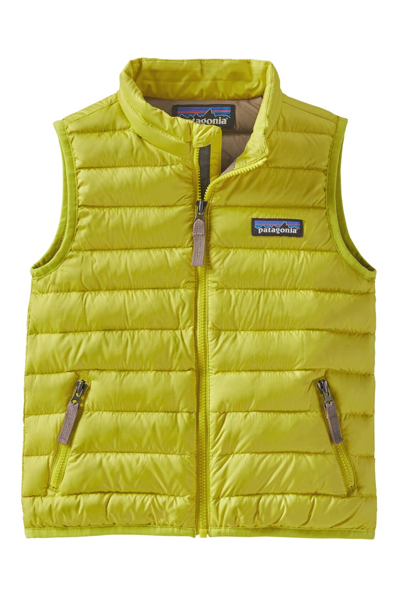Windproof & Water Resistant Down Sweater Vest, Main, color, CHARTREUSE