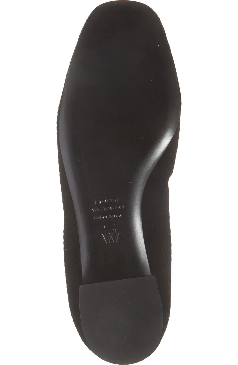 Stuart Weitzman Bria Ballet Flat, Alternate, color, Black/ Black