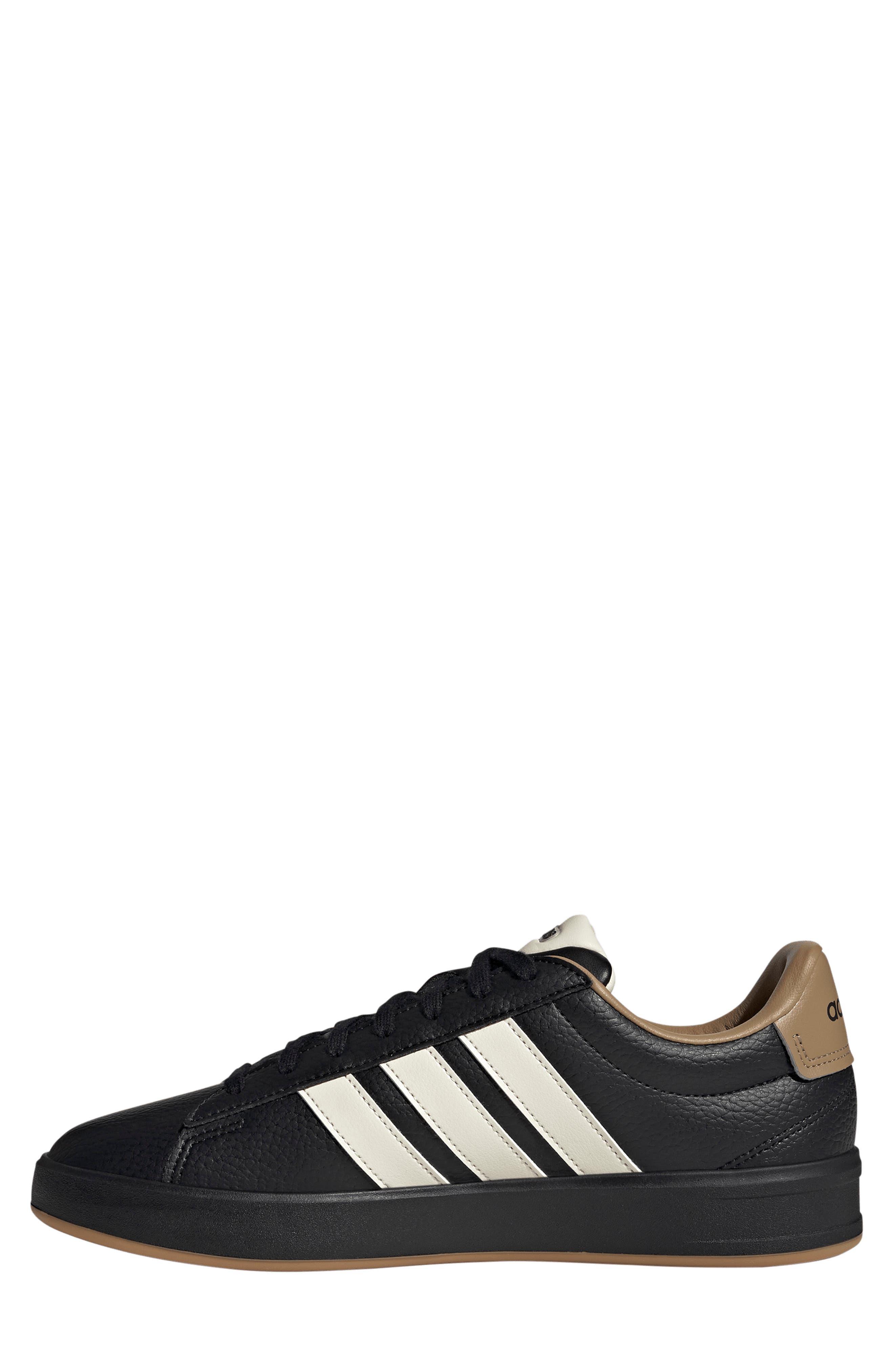 Grand Court Sneaker, Alternate, color, BLACK/ CREAM WHITE/ CARDBOARD