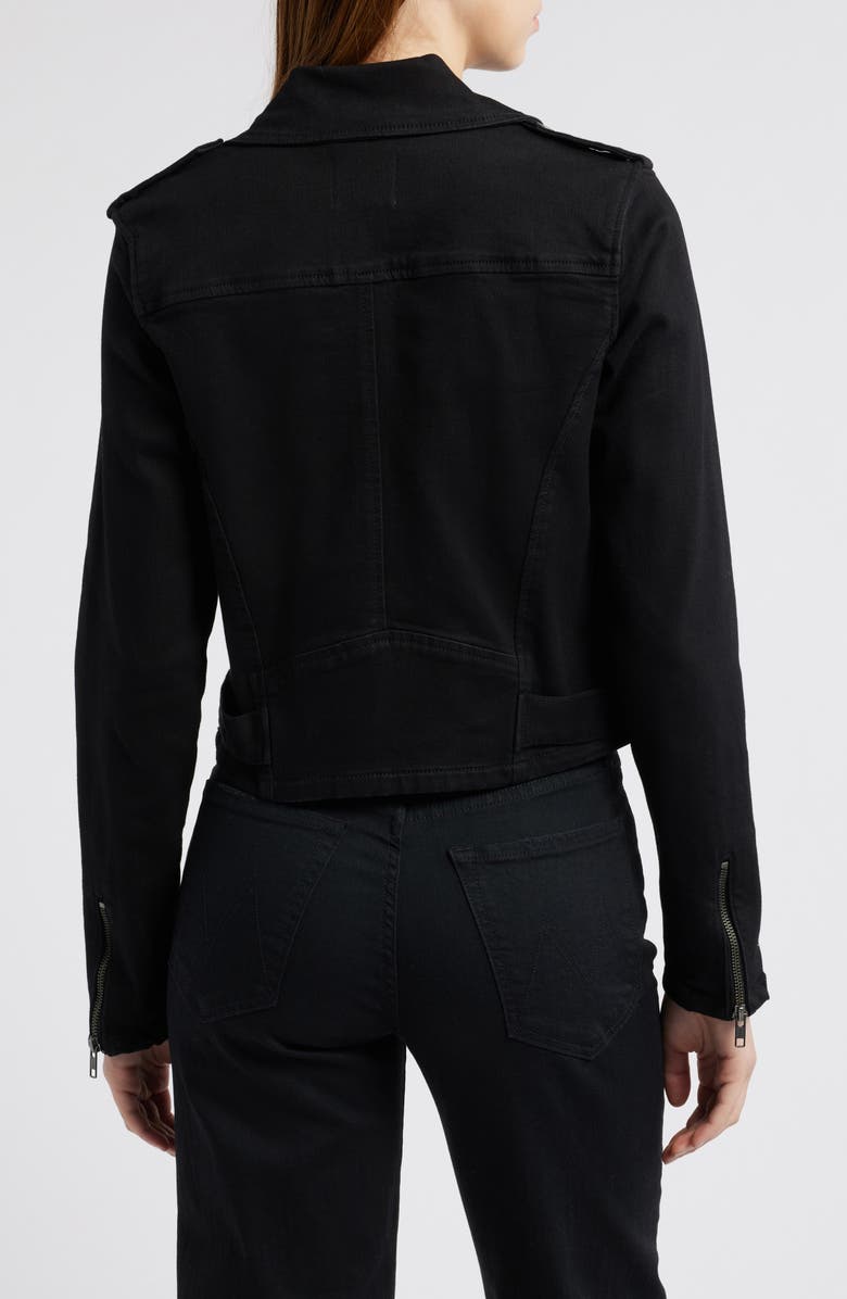 HIDDEN JEANS Denim Biker Jacket, Alternate, color, Black