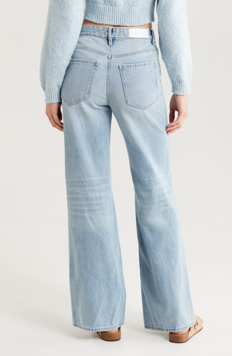 PacSun Hannah High Waist Girlfriend Jeans, Alternate, color, Med Wash