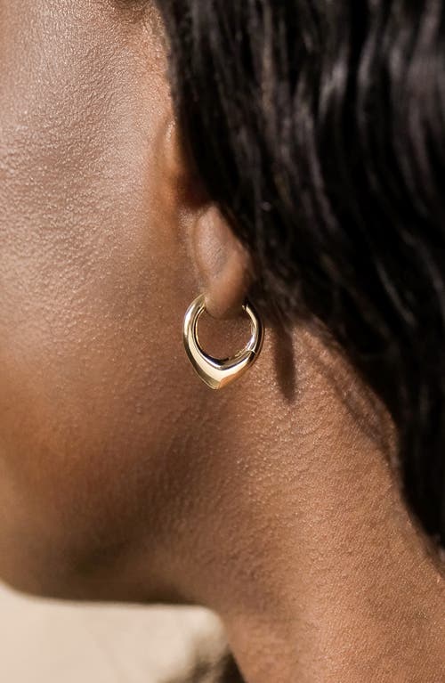 Sterling Forever Colby Pointed Teardrop Hoop Earrings In Gold
