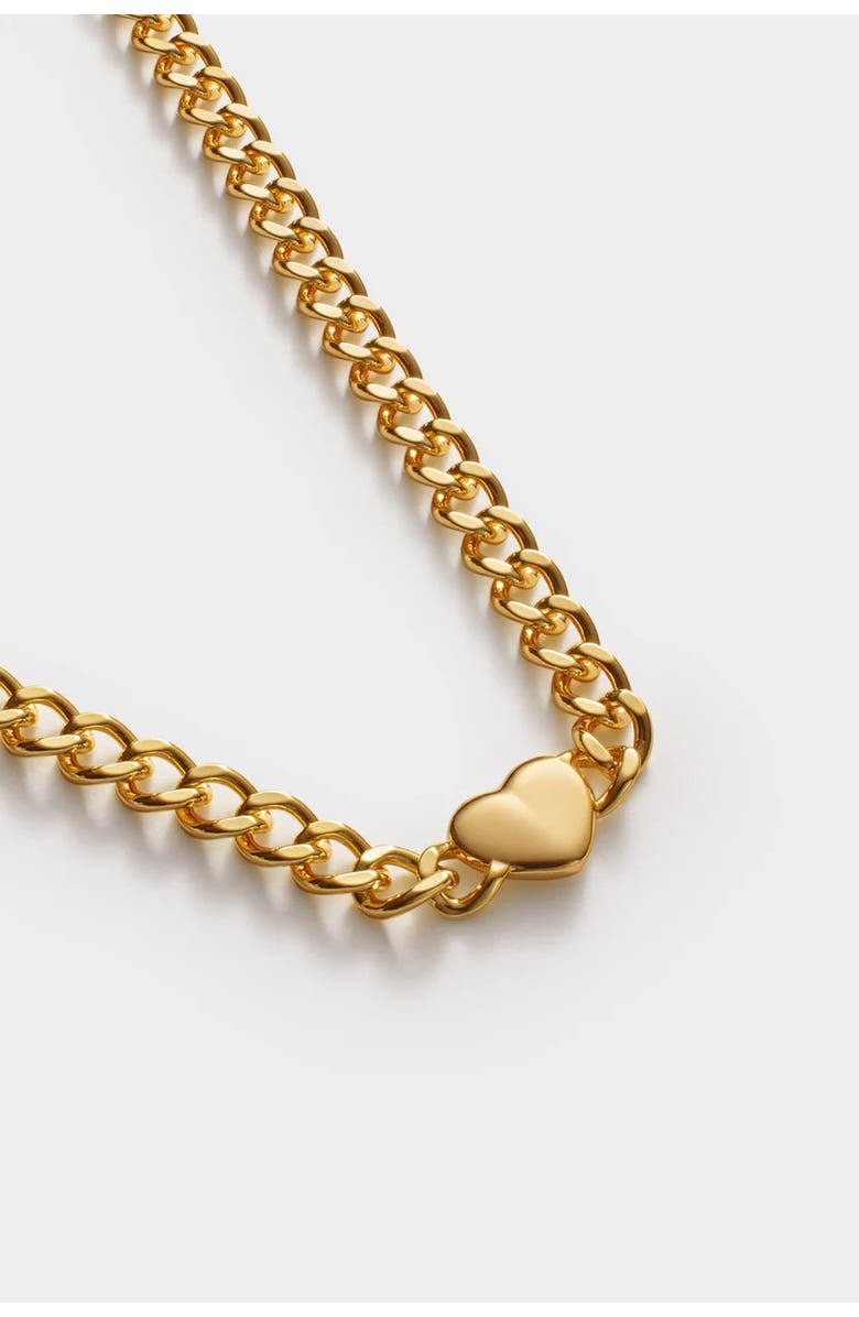 Katie Loxton Allure Waterproof Gold Heart Chain Necklace, Alternate, color, Gold