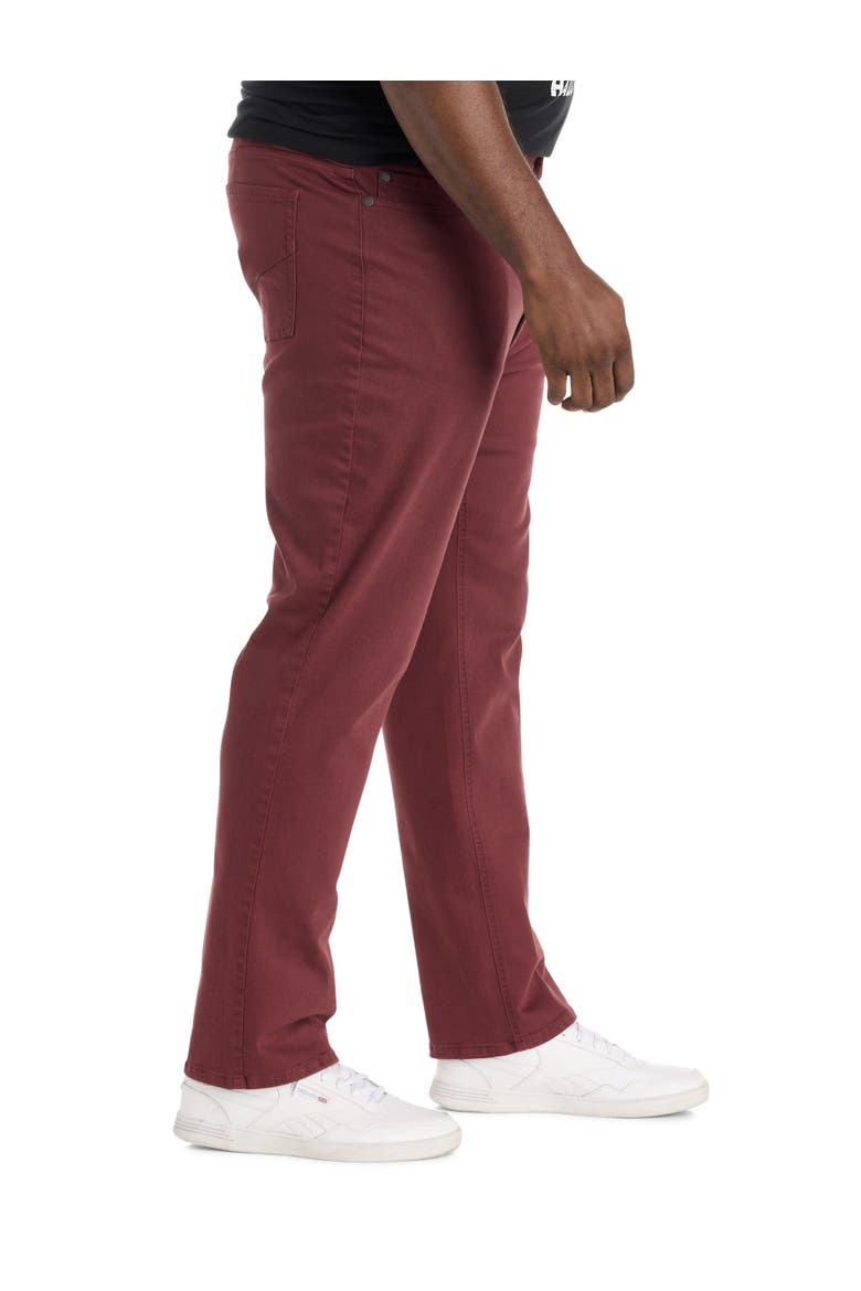 Big & Tall Iconic 5-Pocket Everyday Stretch Pants, Alternate, color, OXBLOOD