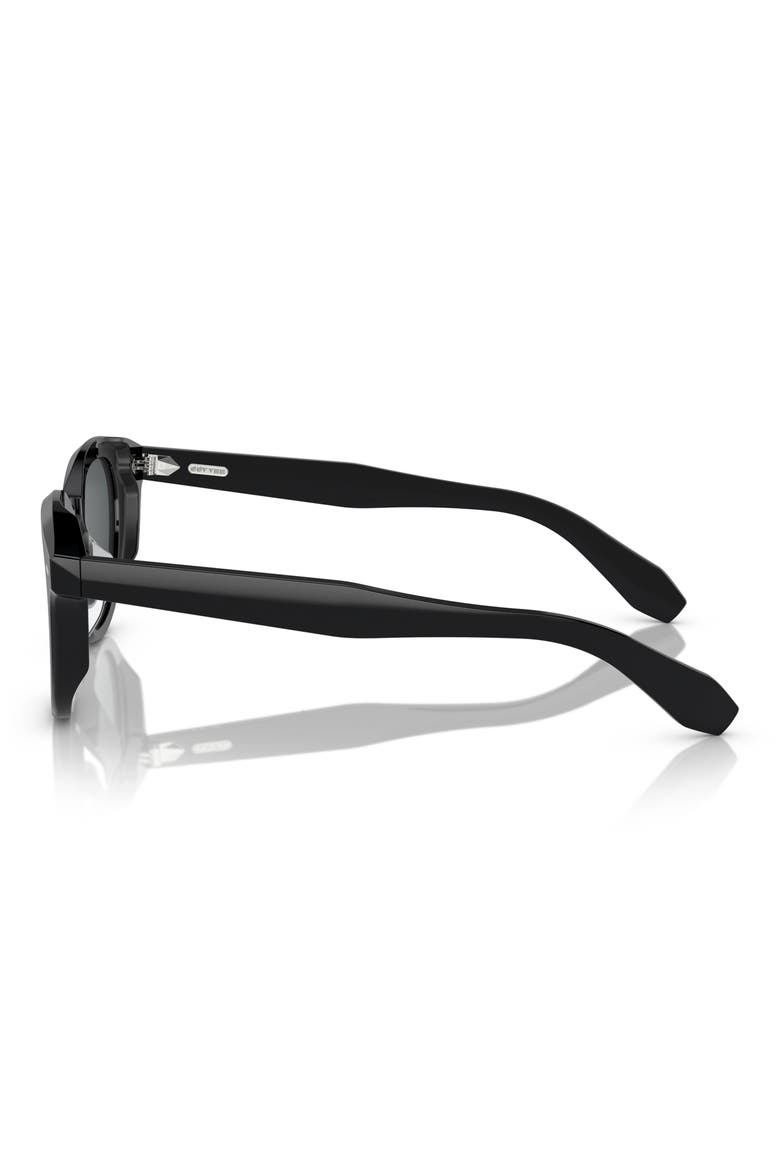 N.05 48mm Polarized Small Round Sunglasses, Alternate, color, BLACK