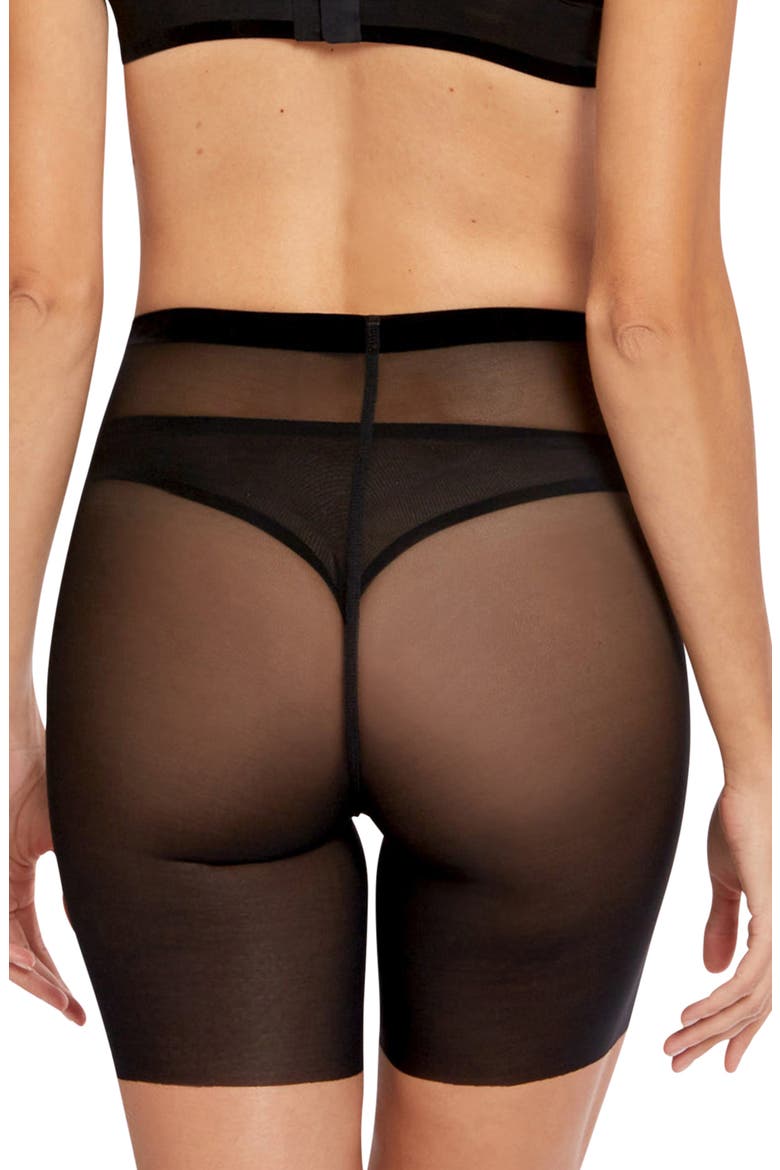 Tulle Control Shaper Shorts, Alternate, color, BLACK