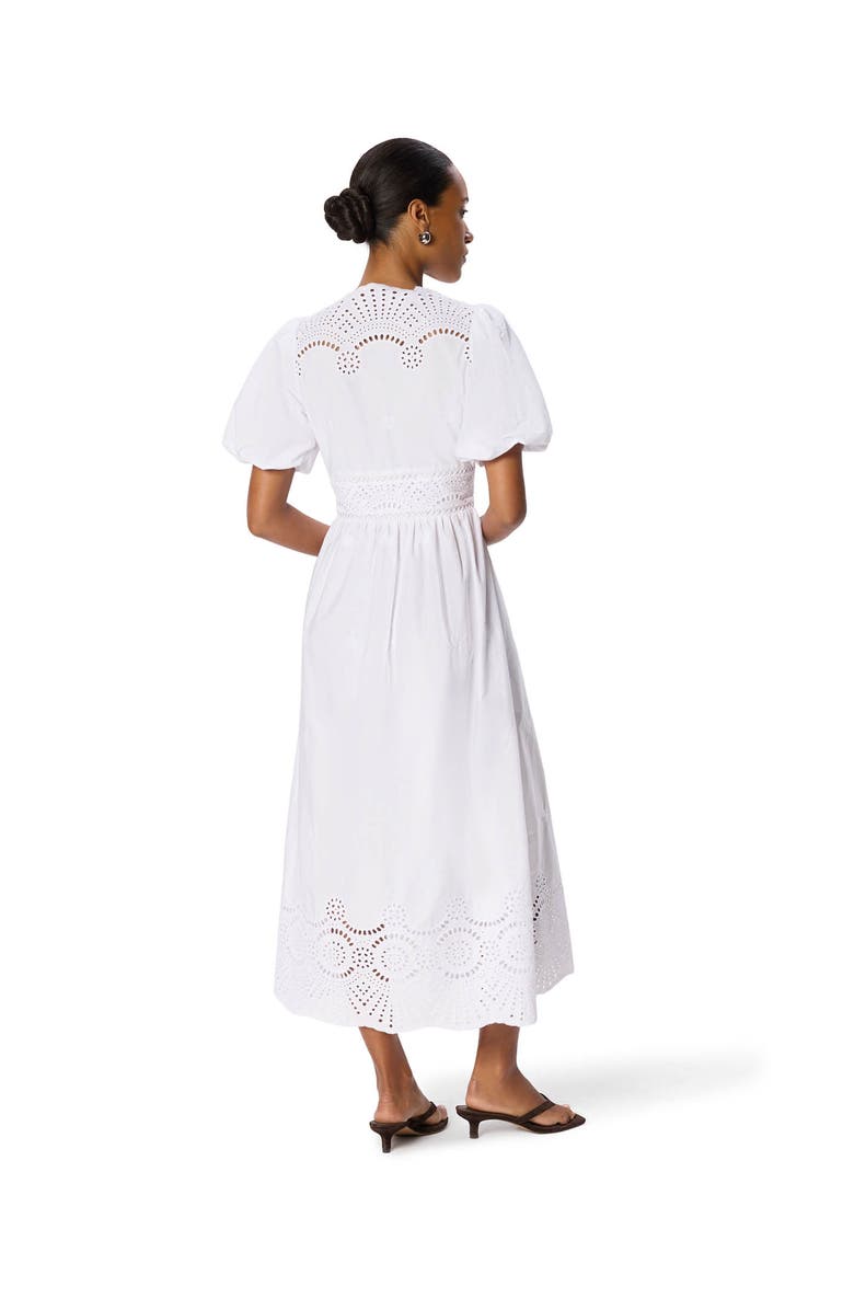22454328 100% Cotton Broderie V-Neck Dress, Alternate, color, White