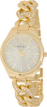 True Religion Iced Crystal Bracelet Watch, 33.2mm