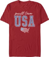 Lost Gods Men's Small Town USA Map T-Shirt