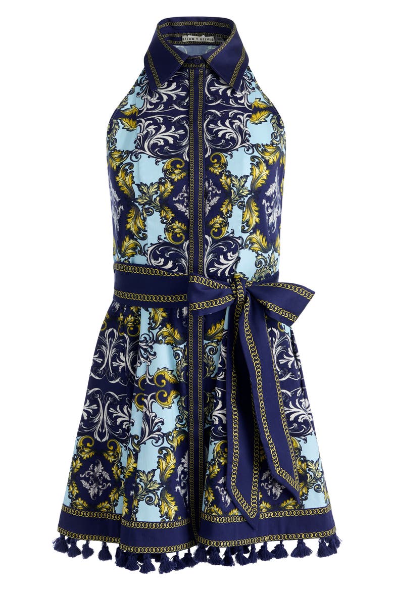 Lucy Print Mini Shirtdress, Alternate, color, ANTIQUE SCROLL