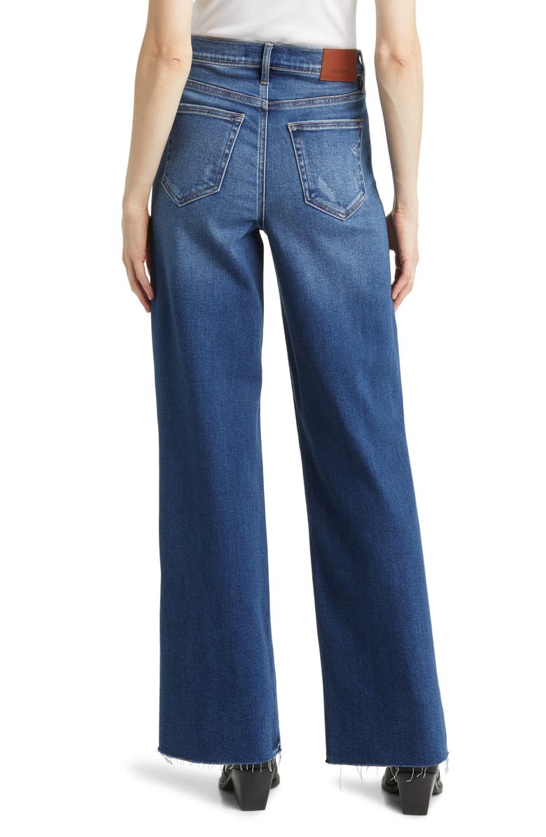 HIDDEN JEANS Ripped Straight Leg Dad Jeans, Alternate, color, Dark Wash