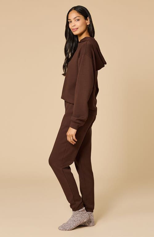 Softies Athleisure Dreamtech Oversize Hoodie Lounge Set In Brown