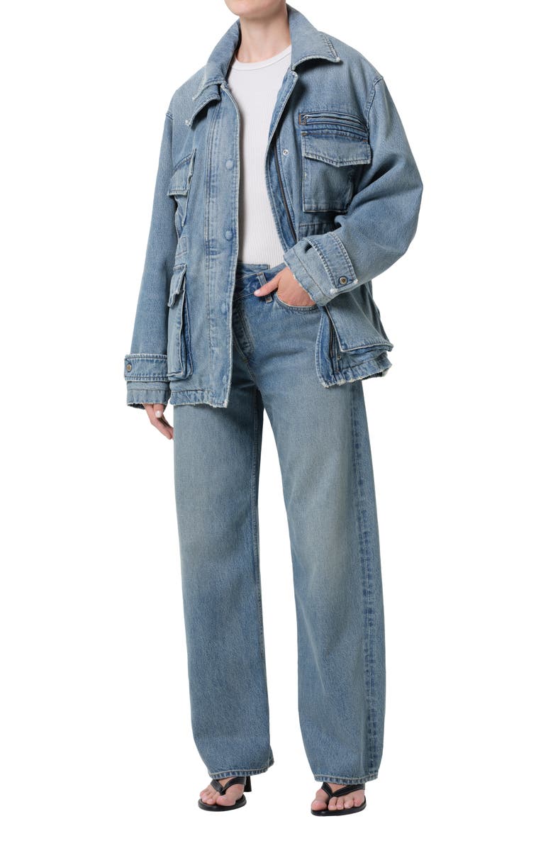 AGOLDE Aubrey Denim Jacket, Alternate, color, Conclusion Indigo