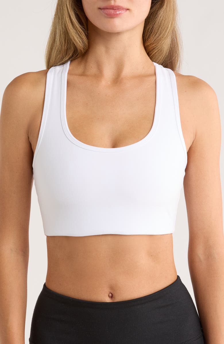 Beyond Yoga Space Dye Simplicity Sports Bra, Main, color, Cloud White