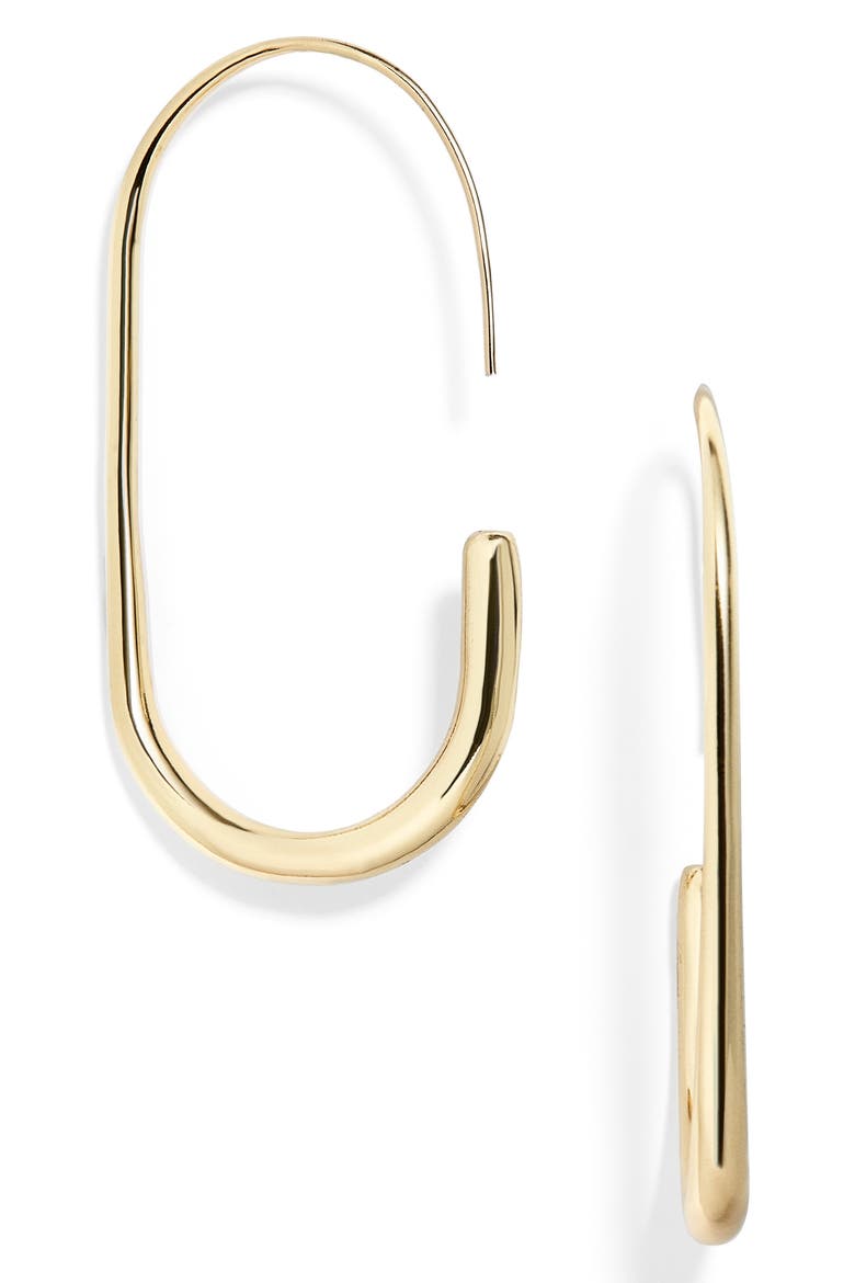 Mila Wire Hoop Earrings, Main, color, GOLD