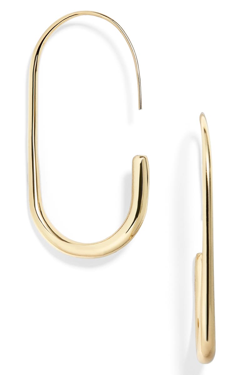 BaubleBar Mila Wire Hoop Earrings, Main, color,