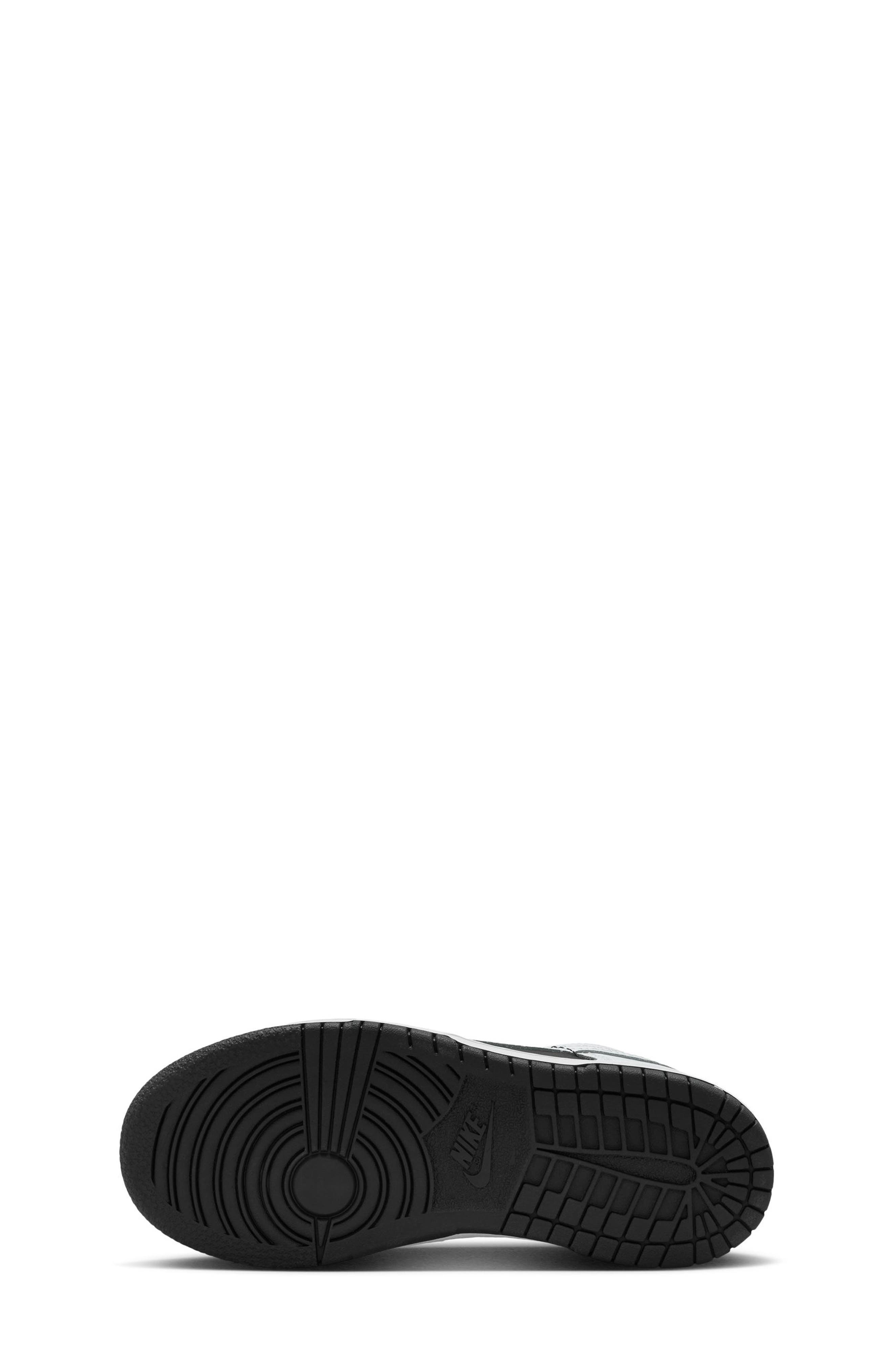 Nike Kids' Dunk Low Basketball Sneaker, Alternate, color, Black/ Platinum Tint/ White