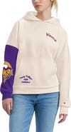 Tommy Hilfiger Women's Tommy Hilfiger Cream/Purple Minnesota Vikings Harriet Pullover Hoodie