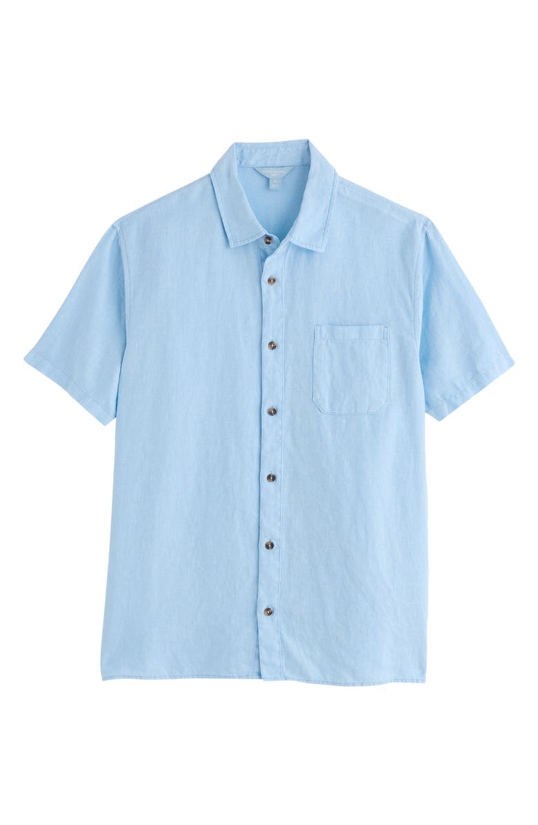 Seasalt Cornwall Carne Short Sleeve Linen Button-Up Shirt, Alternate, color, 