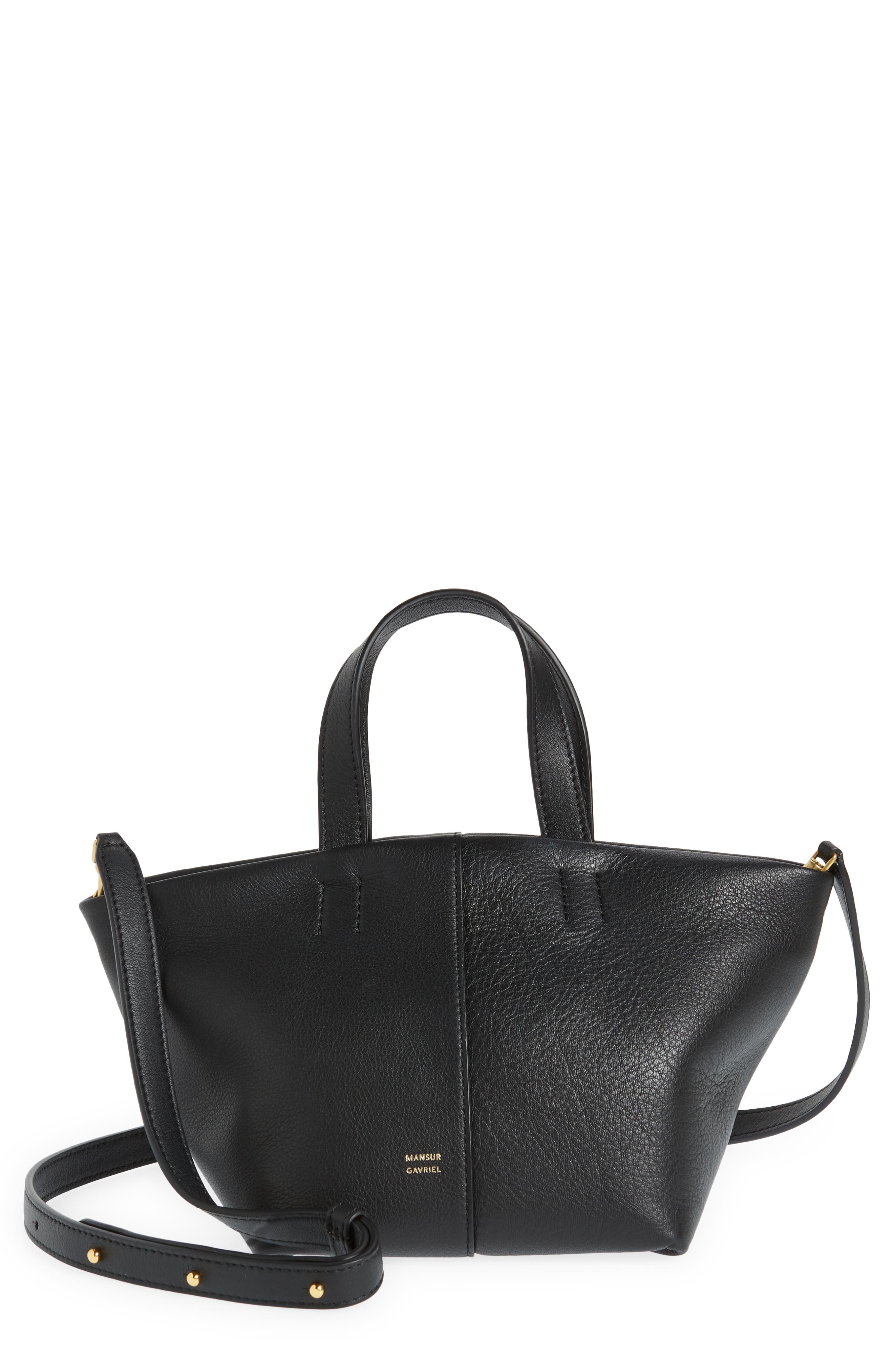 Mansur Gavriel Mini Tulipano Leather Tote, Main, color, 