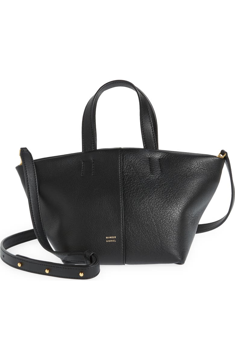 Mansur Gavriel Mini Tulipano Leather Tote, Main, color,