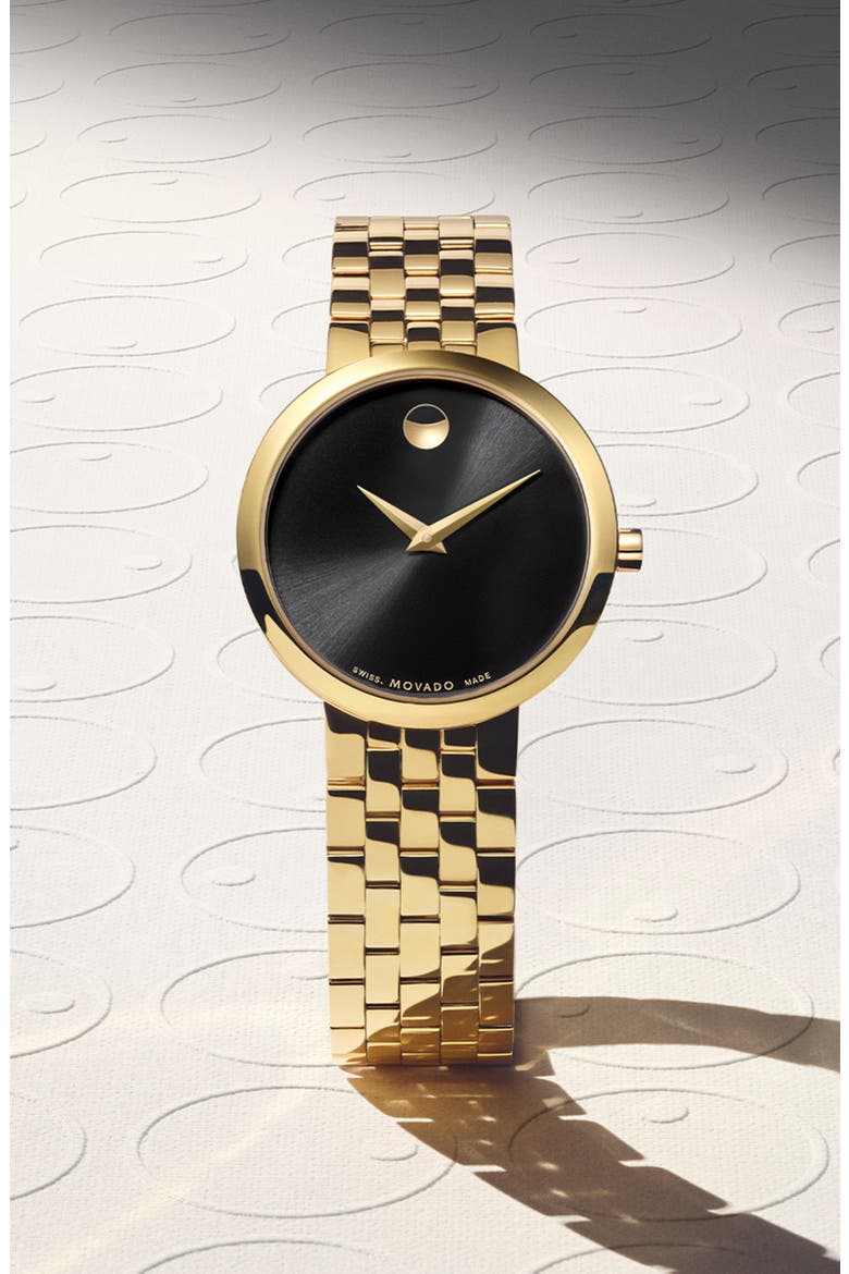 Museum Classic Bracelet Watch, 29.5mm, Alternate, color, BLACK