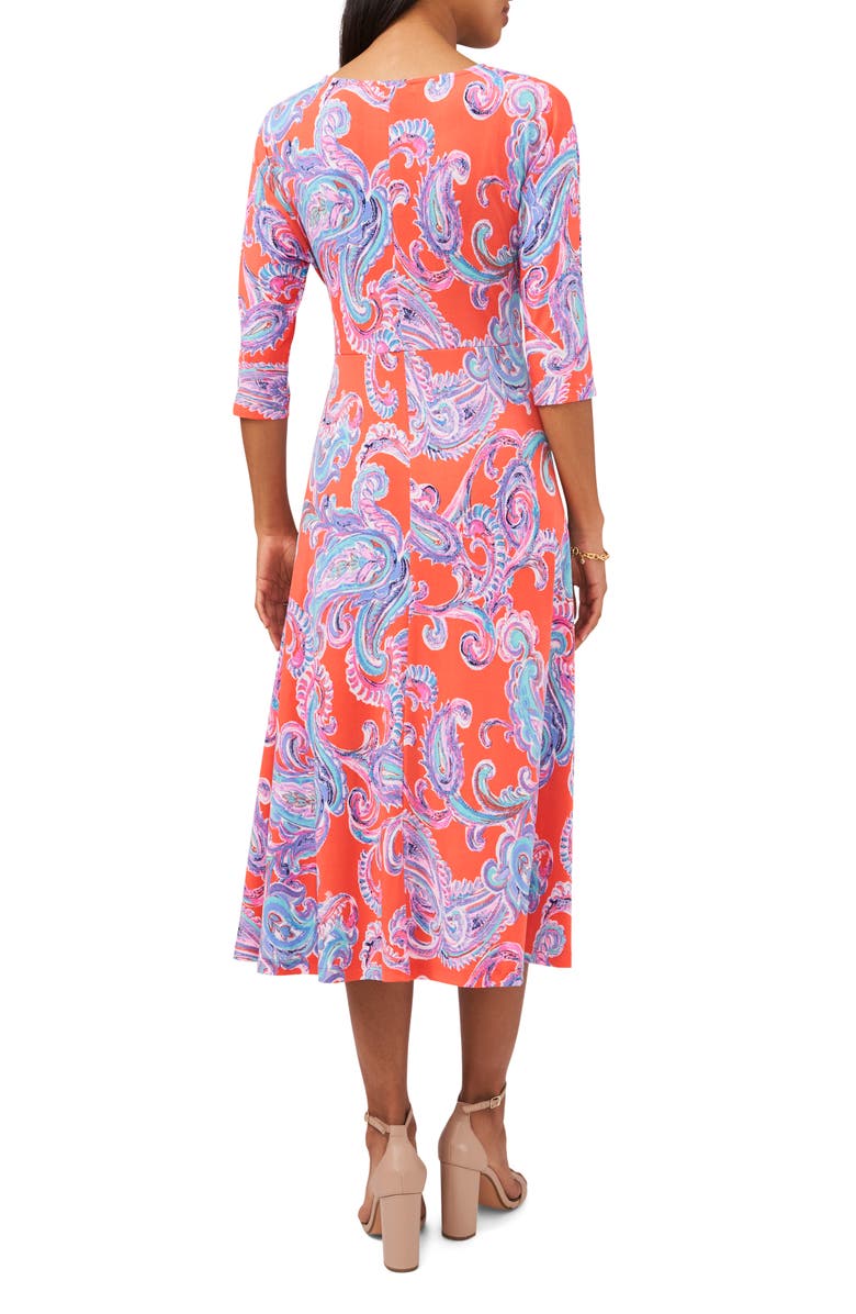 Chaus Tie Front Midi Dress, Alternate, color, 