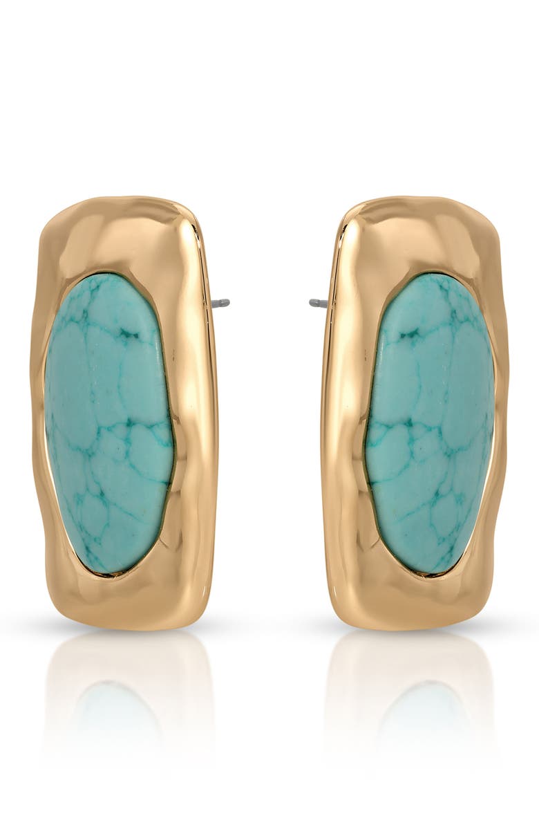 Ettika Hidden Treasures Turquoise Drop Earrings, Alternate, color, Turquoise