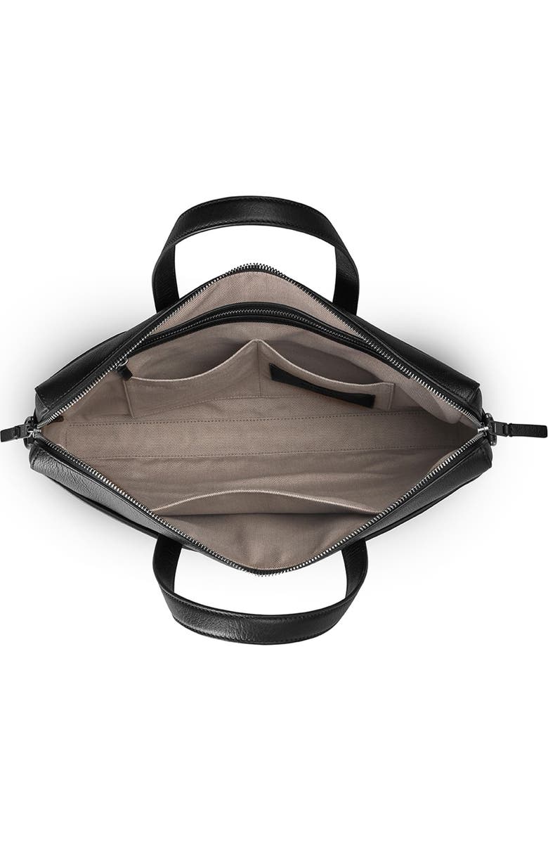 Shinola Canfield Essential Pebbled Leather Briefcase, Alternate, color, Black