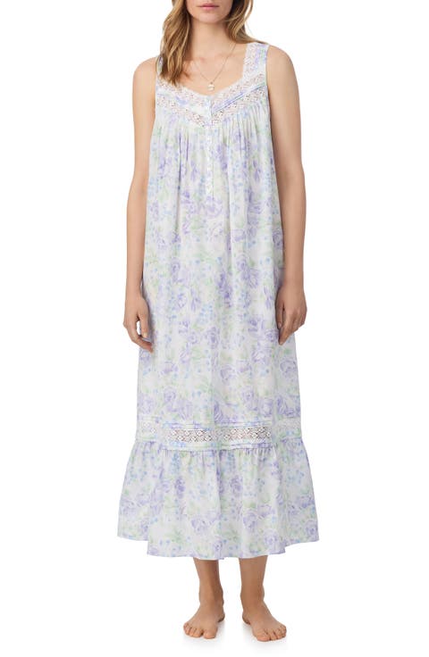 Floral Print Cotton Lawn Ballet Nightgown