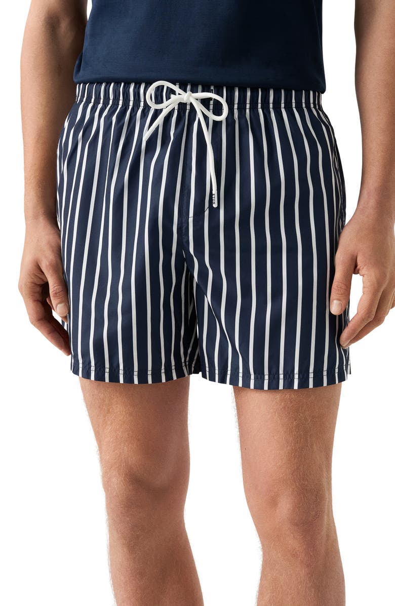 Eton Striped Swim Trunks, Main, color, 