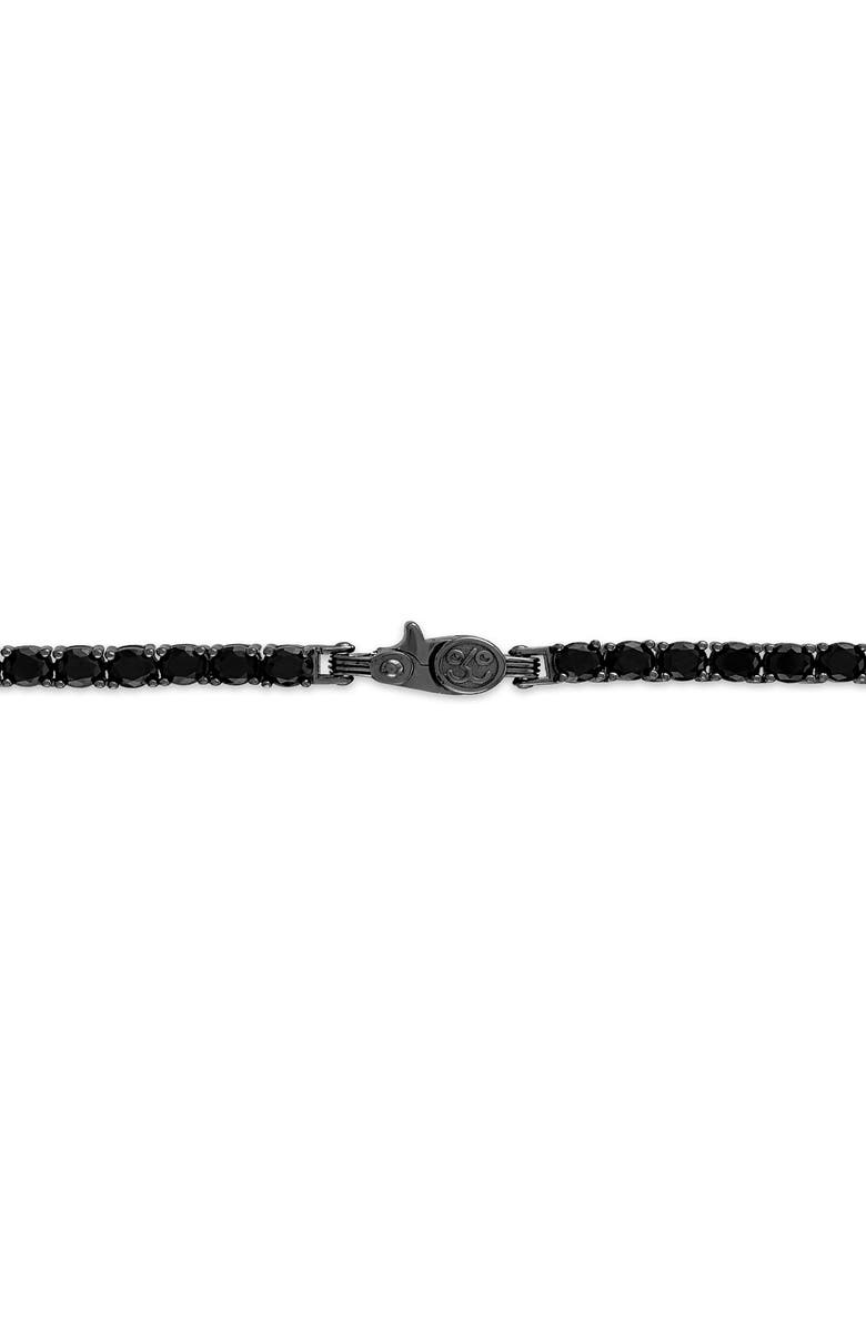 Esquire Men's Black Spinel Tennis Necklace, Alternate, color, 