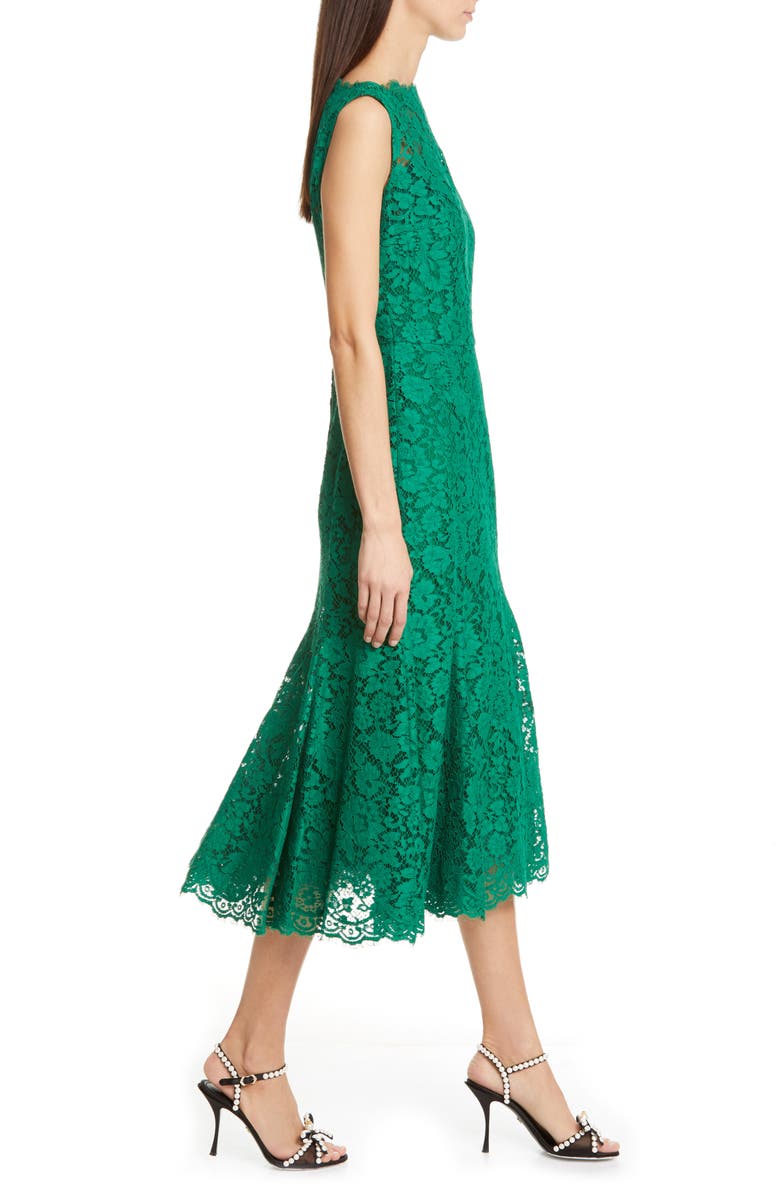 Dolce&Gabbana Guipure Lace Midi Dress, Alternate, color, 