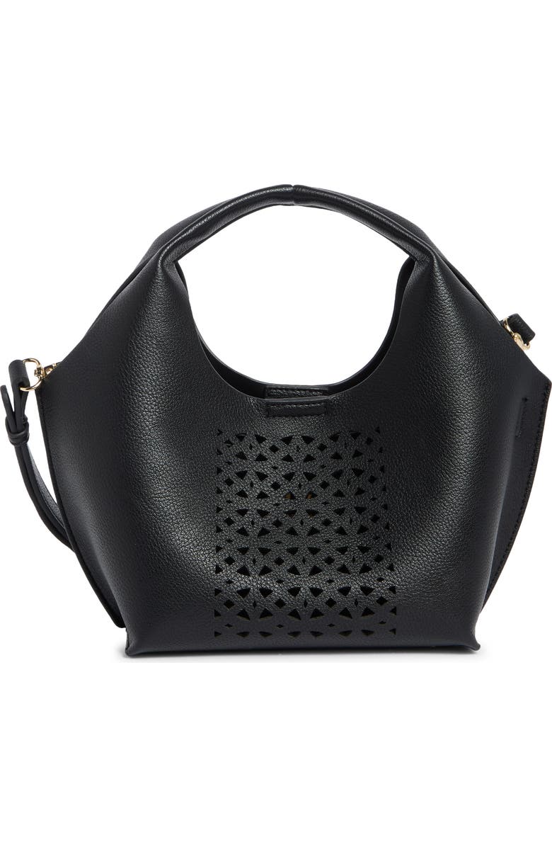 Dolce Vita Galen Cutout Faux Leather Handbag, Main, color, Black