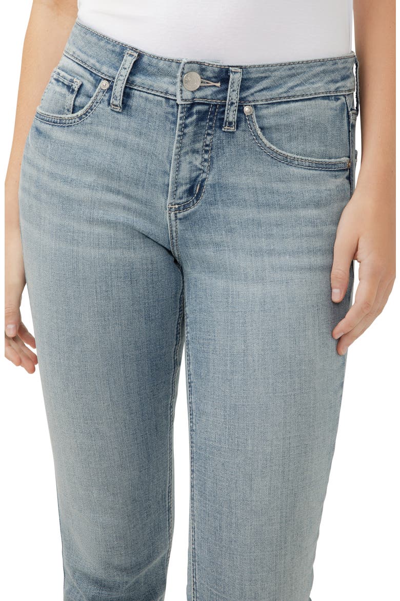 Suki Curvy Raw Hem Mid Rise Ankle Straight Leg Jeans, Alternate, color, INDIGO