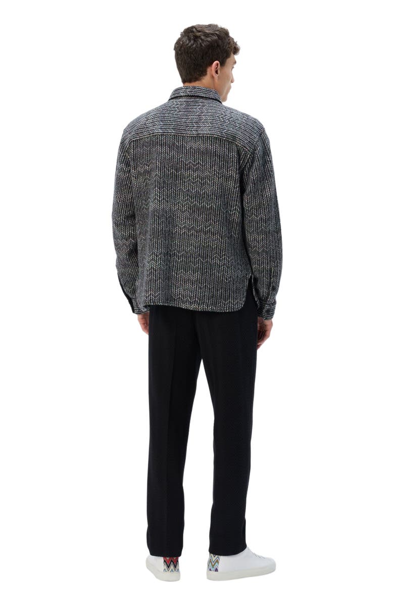Missoni Overshirt In Wool-cotton Blend With Zigzag Pattern, Alternate, color, Multicoloured
