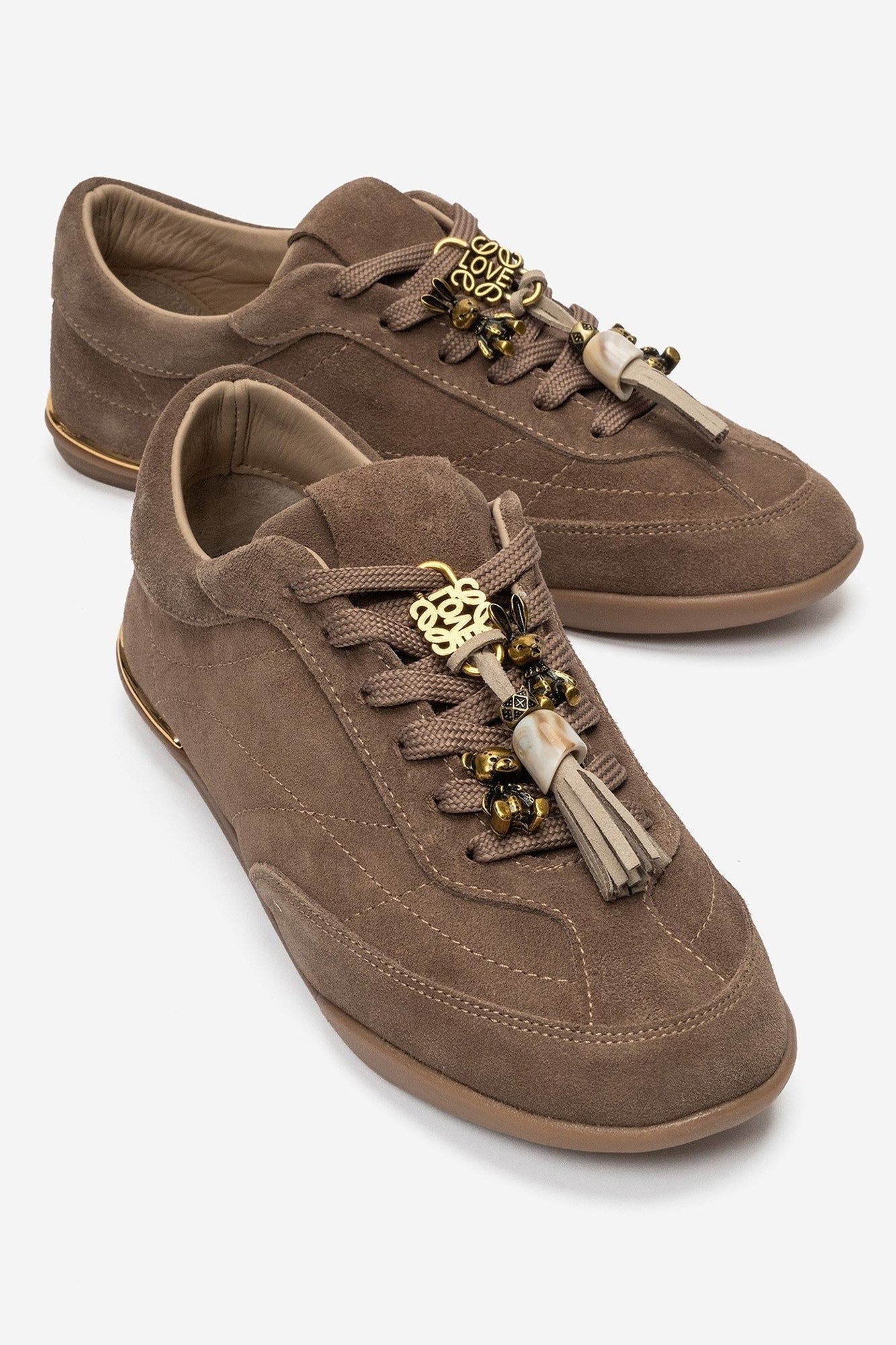 Anderson Leather Tassel Sneaker, Alternate, color, Mink Suede