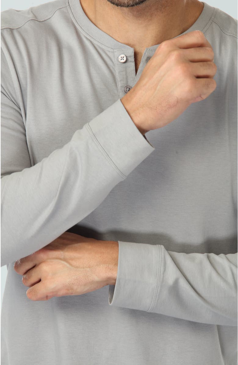 Vustra Chiseled Stone Long Sleeve Henley, Alternate, color, 