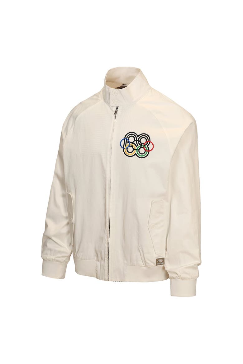 Men's Outerstuff  White Olympic Games Harrington Full-Zip Jacket, Alternate, color, White