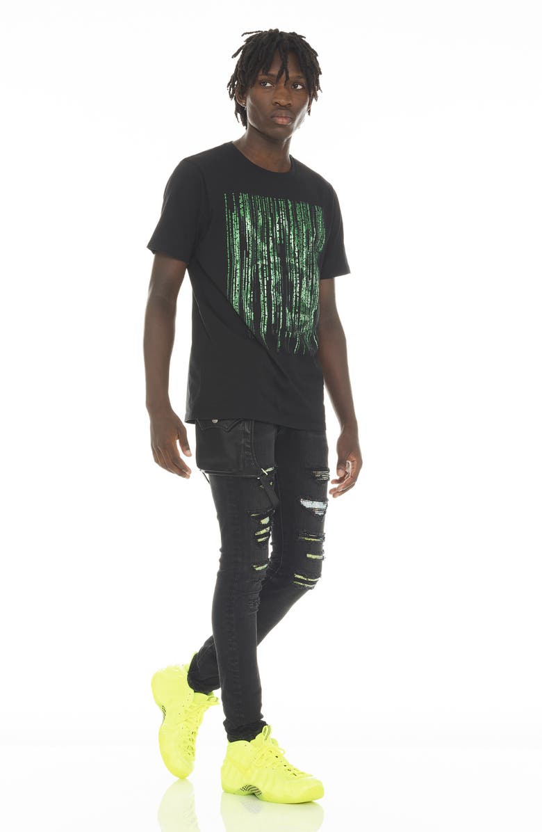 Cult of Individuality Punk Super Skinny Jeans, Alternate, color, 