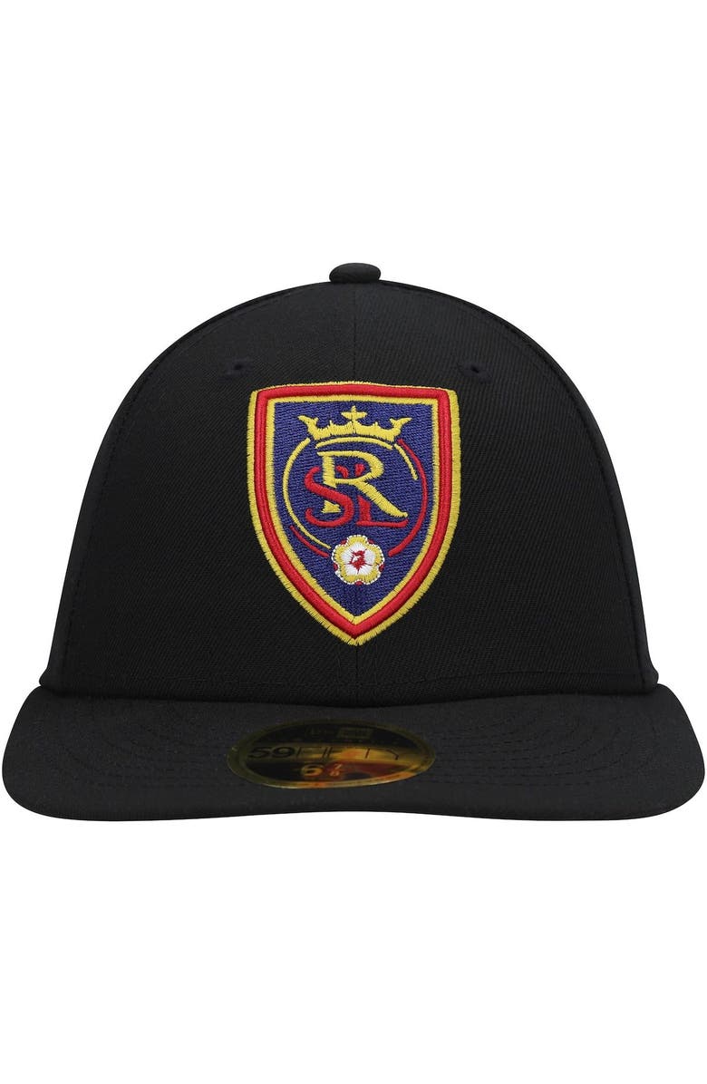 New Era Men's New Era Black Real Salt Lake Primary Logo Low Profile 59FIFTY Fitted Hat, Alternate, color, Black