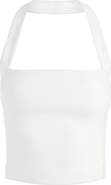 Alice + Olivia Fiona Crop Halter Top