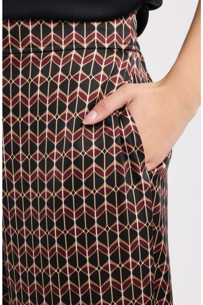 High Waist Wide Leg Pull-On Pants, Alternate, color, ANNE BLACK MULTI