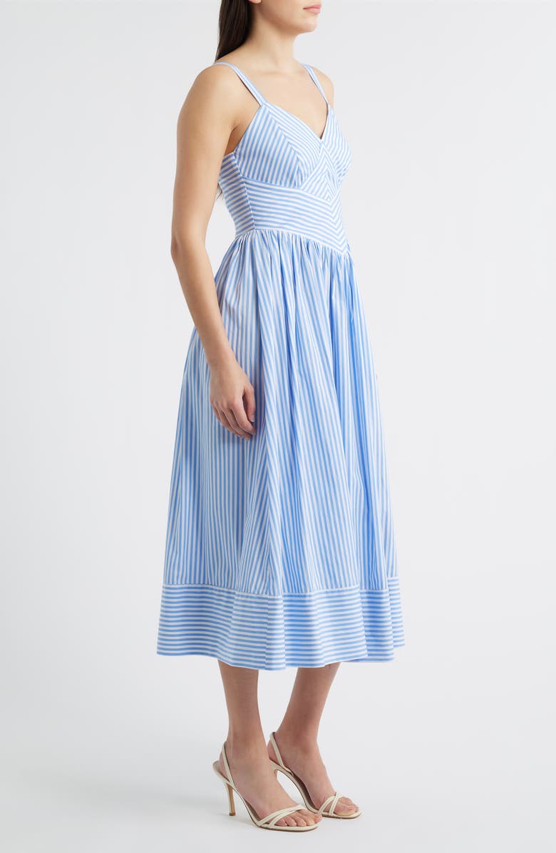 ZOE AND CLAIRE Stripe Midi Sundress, Alternate, color, Sky Blue Stripe