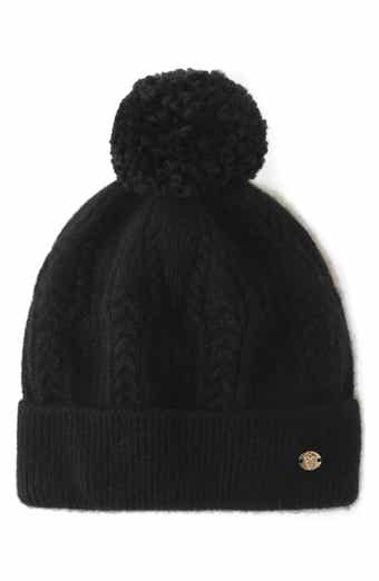 Moss Cashmere Pom Beanie