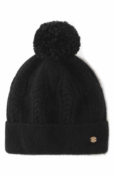 Moss Cashmere Pom Beanie