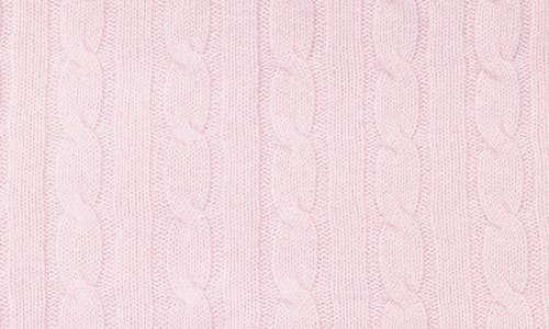 Sofia Cashmere Cable Knit Cashmere Baby Blanket In Pink